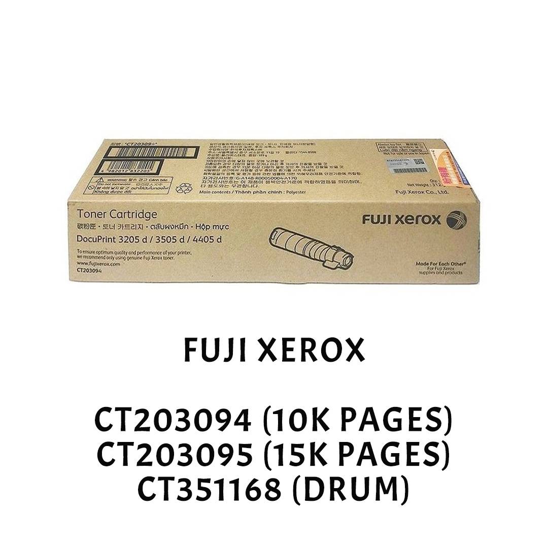 [ORIGINAL] Fujifilm Fuji Xerox Toner Cartridge CT203094 / CT203095 & Drum CT351168