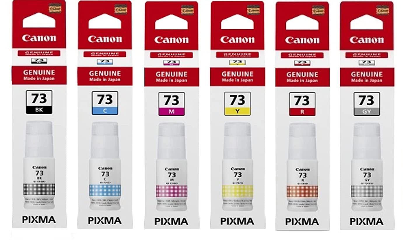 [ORIGINAL] Canon Ink Cartridge GI-73 Black Cyan Magenta Yellow Red Grey