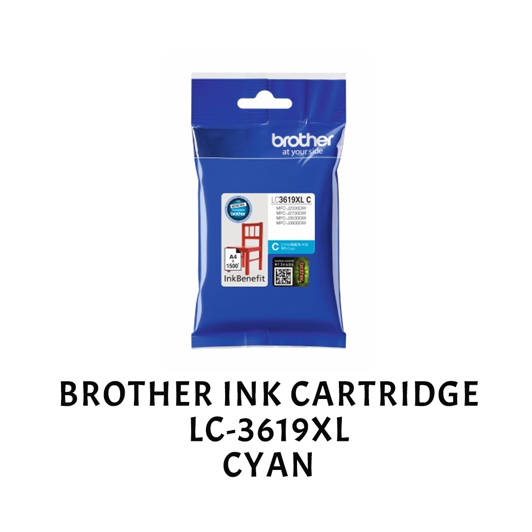 [ORIGINAL] Brother Ink Cartridges LC3619XL LC 3619 XL LC-3619XL Black Cyan Magenta Yellow
