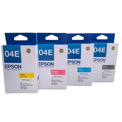 [ORIGINAL] Epson Ink Cartridge 04E Black Cyan Magenta Yellow C13T04E190 C13T04E290 C13T04E390 C13T04E490
