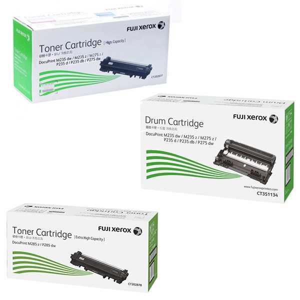 [ORIGINAL] Fujifilm Fuji Xerox Toner Cartridge CT202877 / CT202878 & Drum CT351134