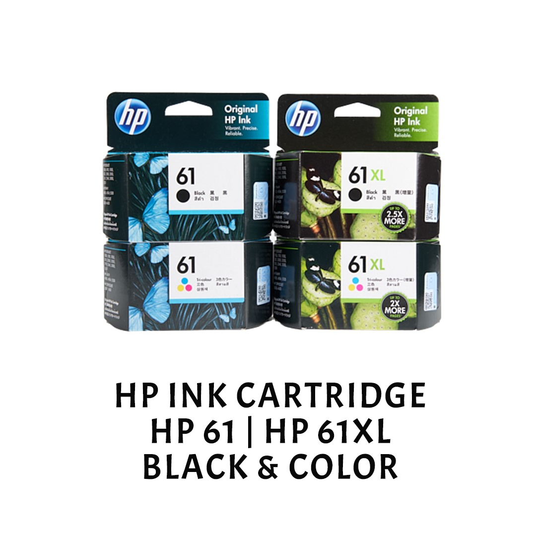 [ORIGINAL] HP Ink Cartridge HP 61/61XL Black & Tri-color CH561WA CH562WA CH563WA CH564WA