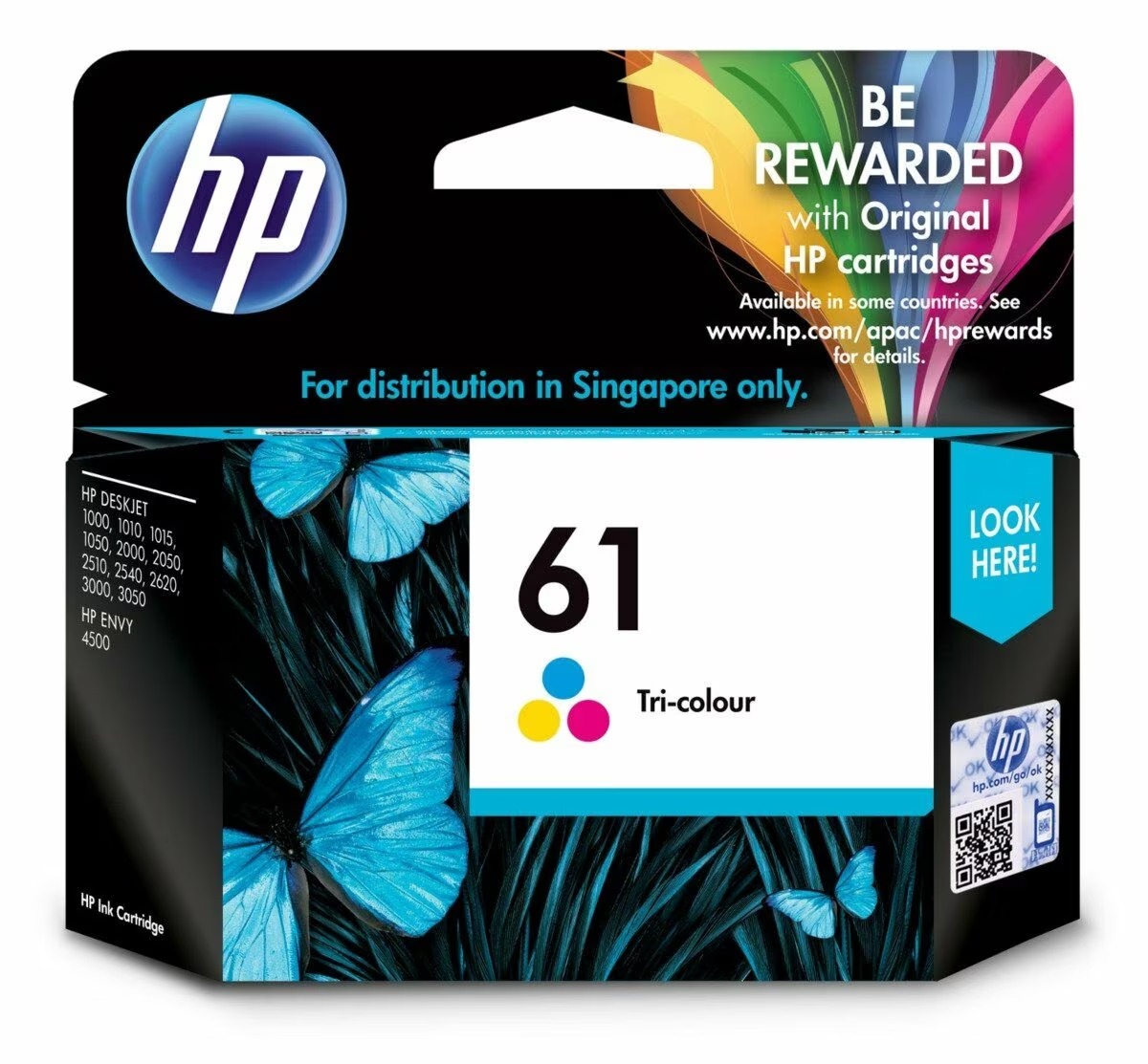 [ORIGINAL] HP Ink Cartridge HP 61/61XL Black & Tri-color CH561WA CH562WA CH563WA CH564WA