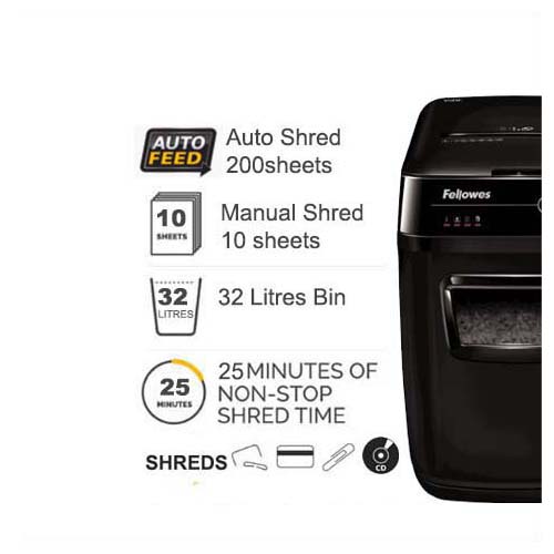 Fellowes AutoMax™ 200C Cross Cut Shredder