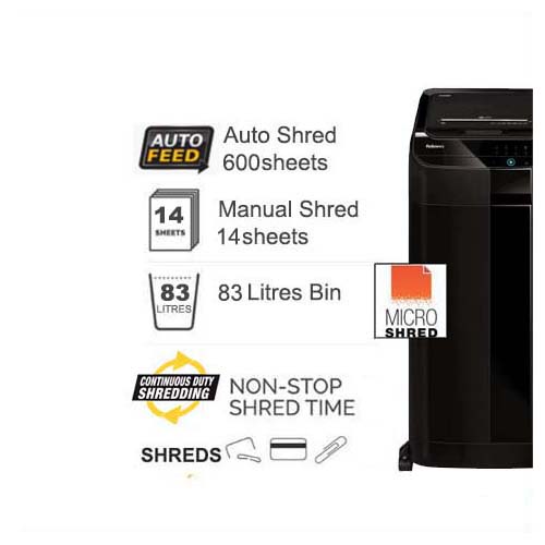 Fellowes AutoMax™ 600M Micro Cut Shredder
