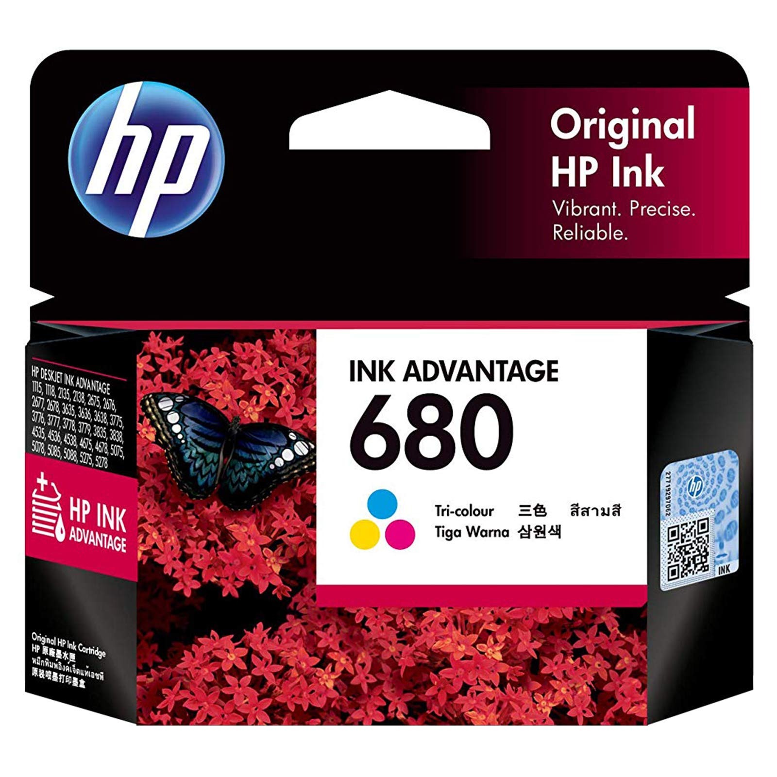 [ORIGINAL] HP Ink Cartridge HP 680 Black / Tri-Color F6V27AA F6V26AA