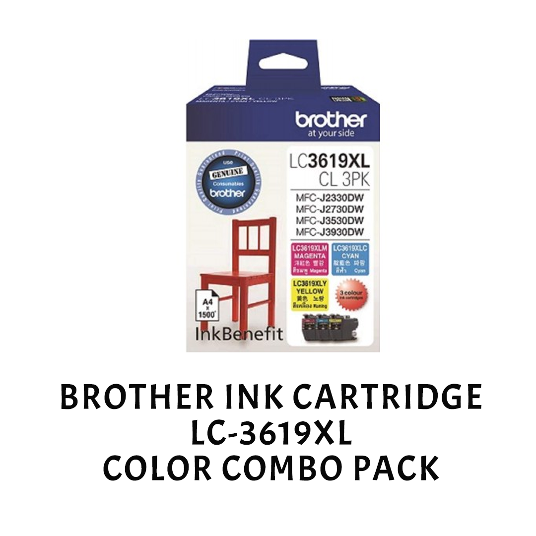 [ORIGINAL] Brother Ink Cartridges LC3619XL LC 3619 XL LC-3619XL Black Cyan Magenta Yellow