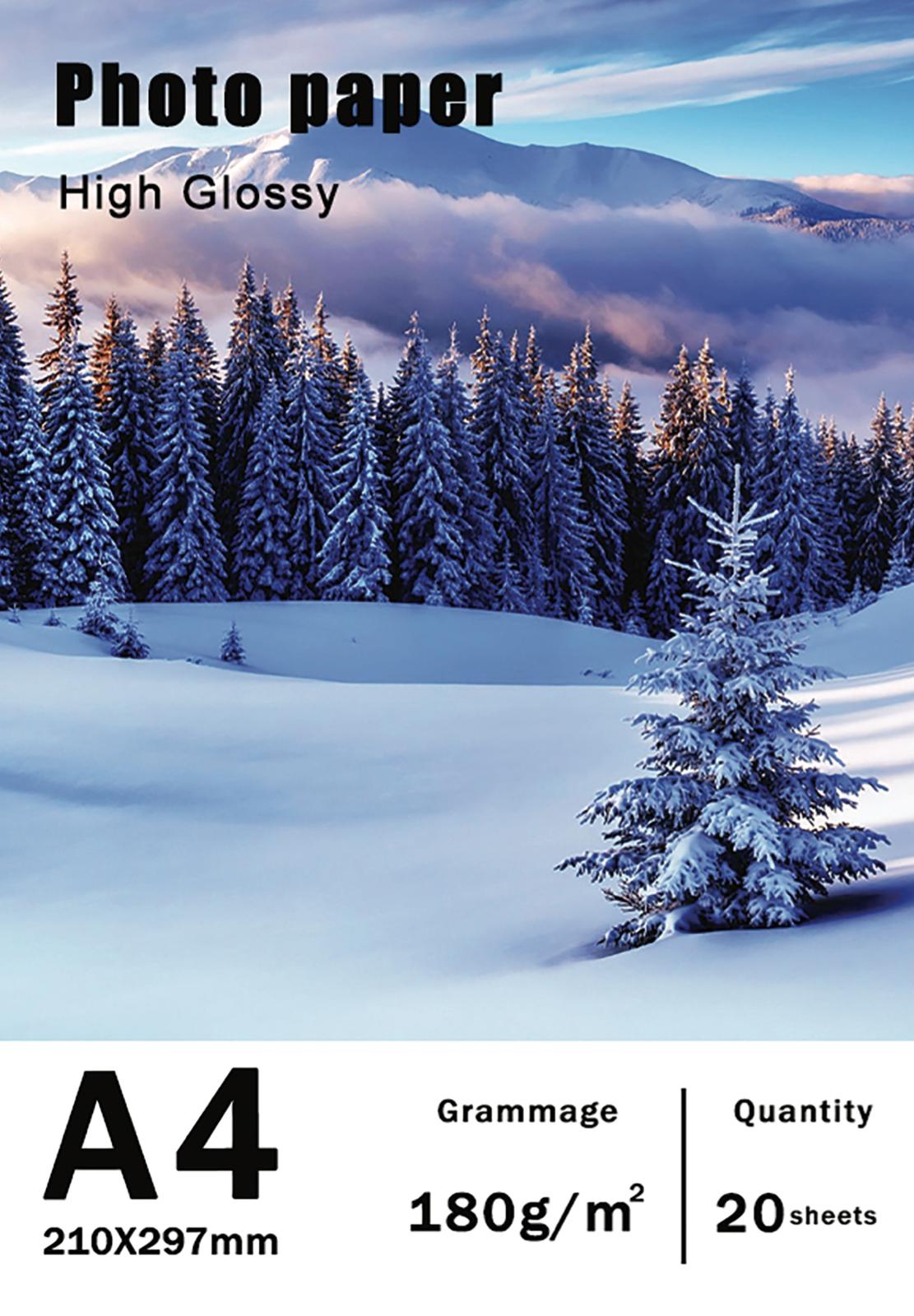 (Glossy Paper 180gsm A4) Glossy Photo Paper 180gsm Photograph Printing A4 High Gloss Photo Paper