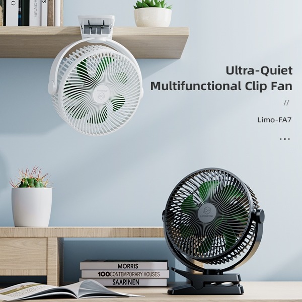 LEMOISTAR 10000 mAh Battery Operated Clip on Fan, 4 Powerful Wind Speeds, 8 Inch, Max 38 Hrs, Rechargeable, USB Powered Stroller Fans, Quiet, Portable Personal Fan.