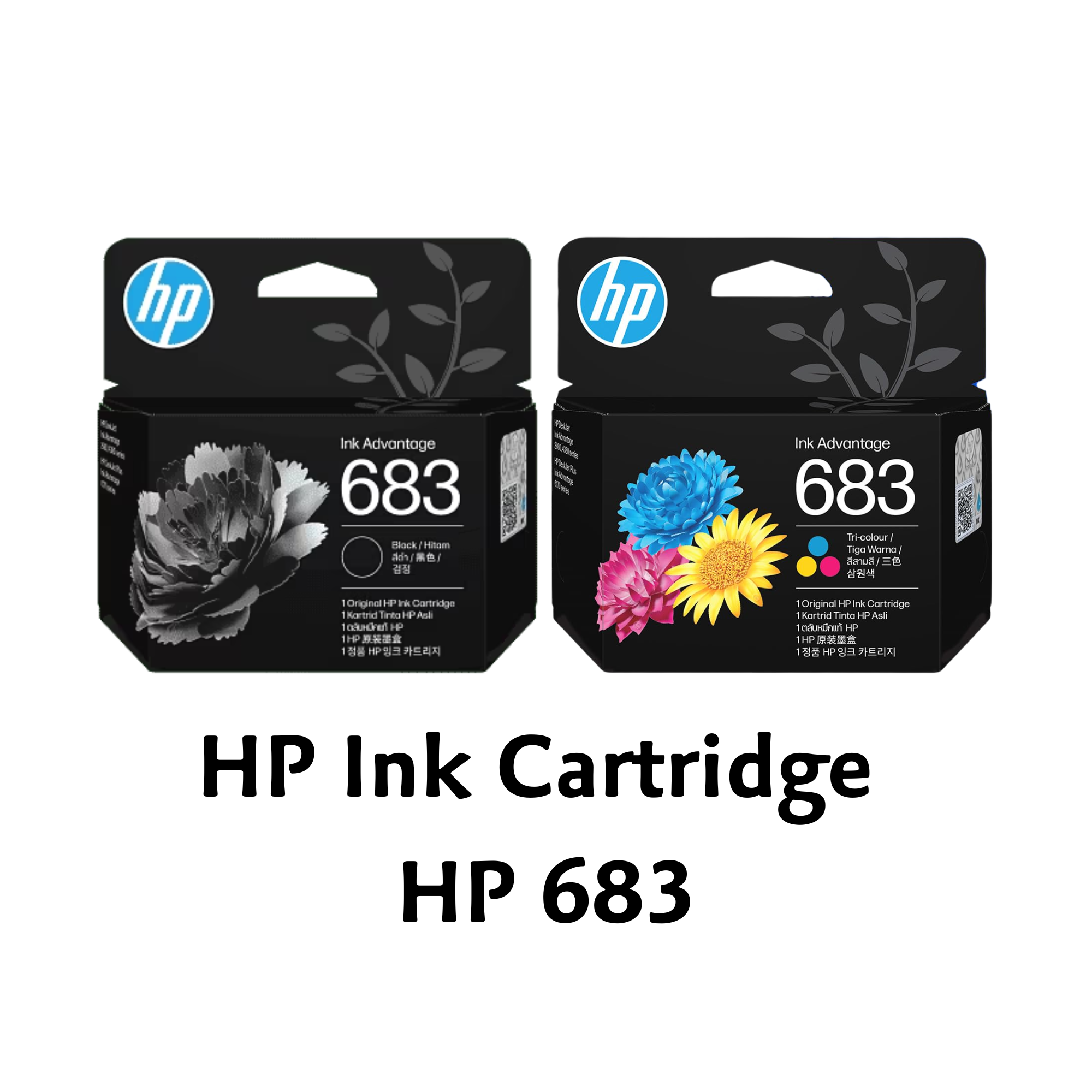 [ORIGINAL] HP 683 Black & Tri-Color Ink Cartridge