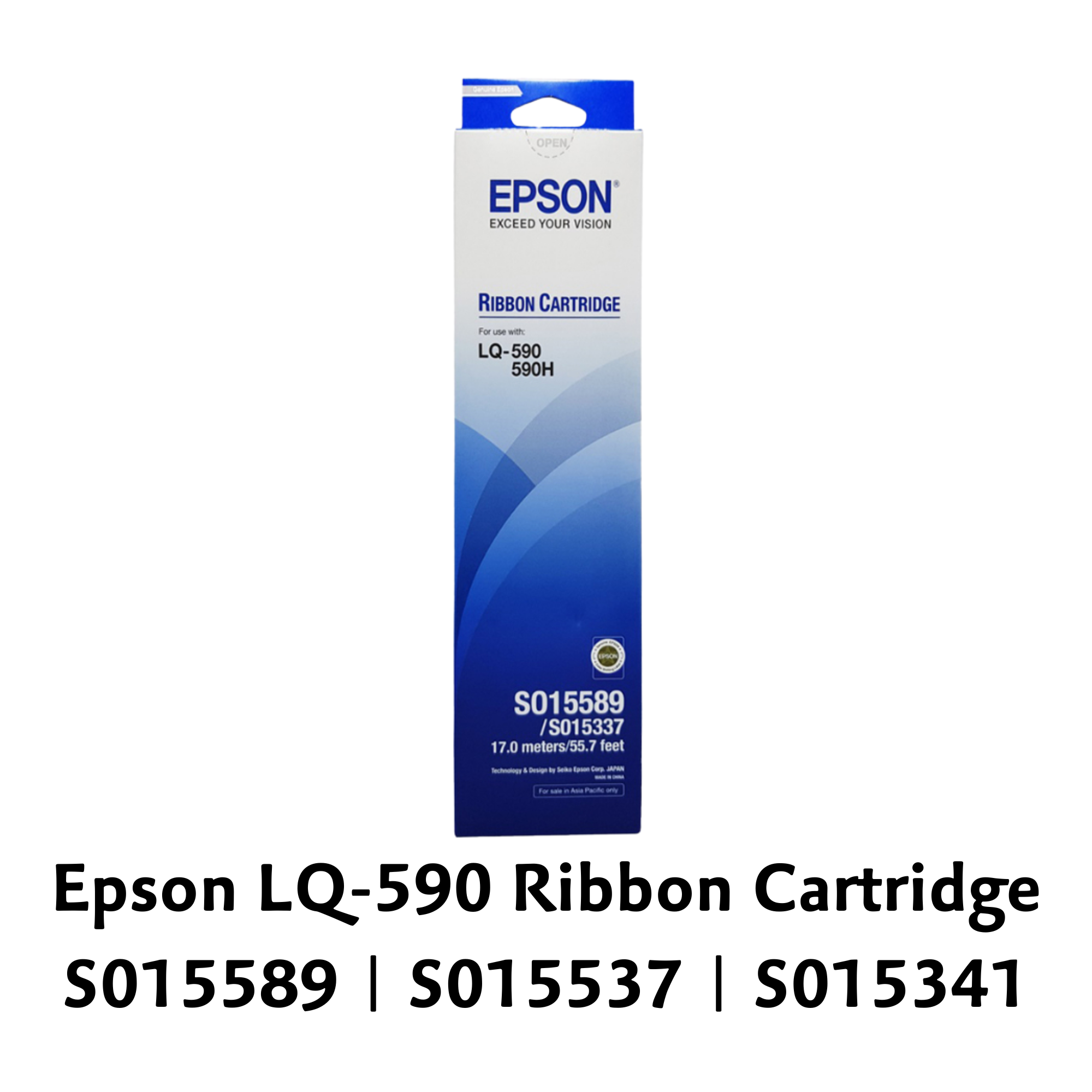 [ORIGINAL] Epson LQ-590 Ribbon Cartridge (S015589 / S015337 / S015341)