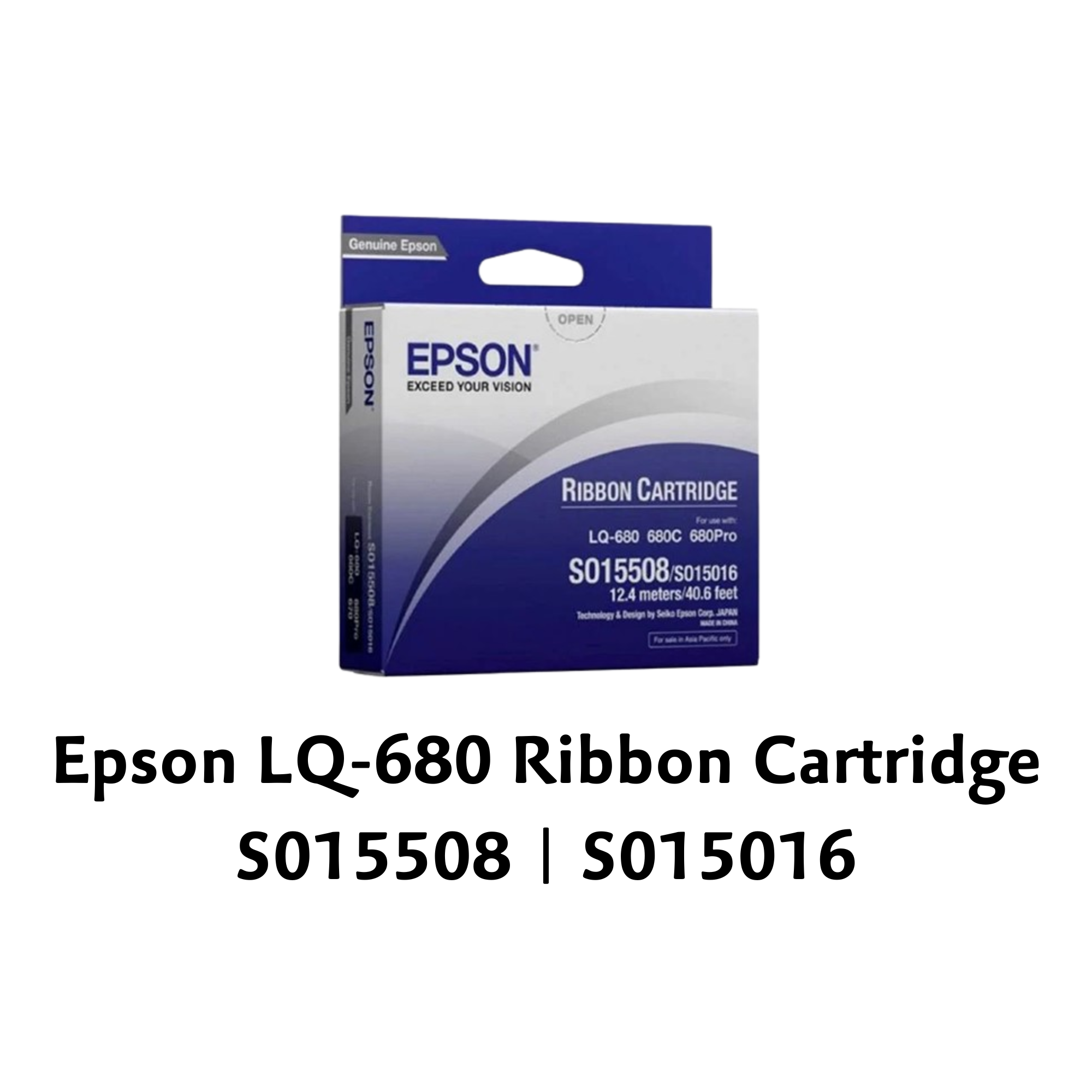 [ORIGINAL] Epson LQ-680 / LQ-670 Ribbon Cartridge (S015508 / S015016)