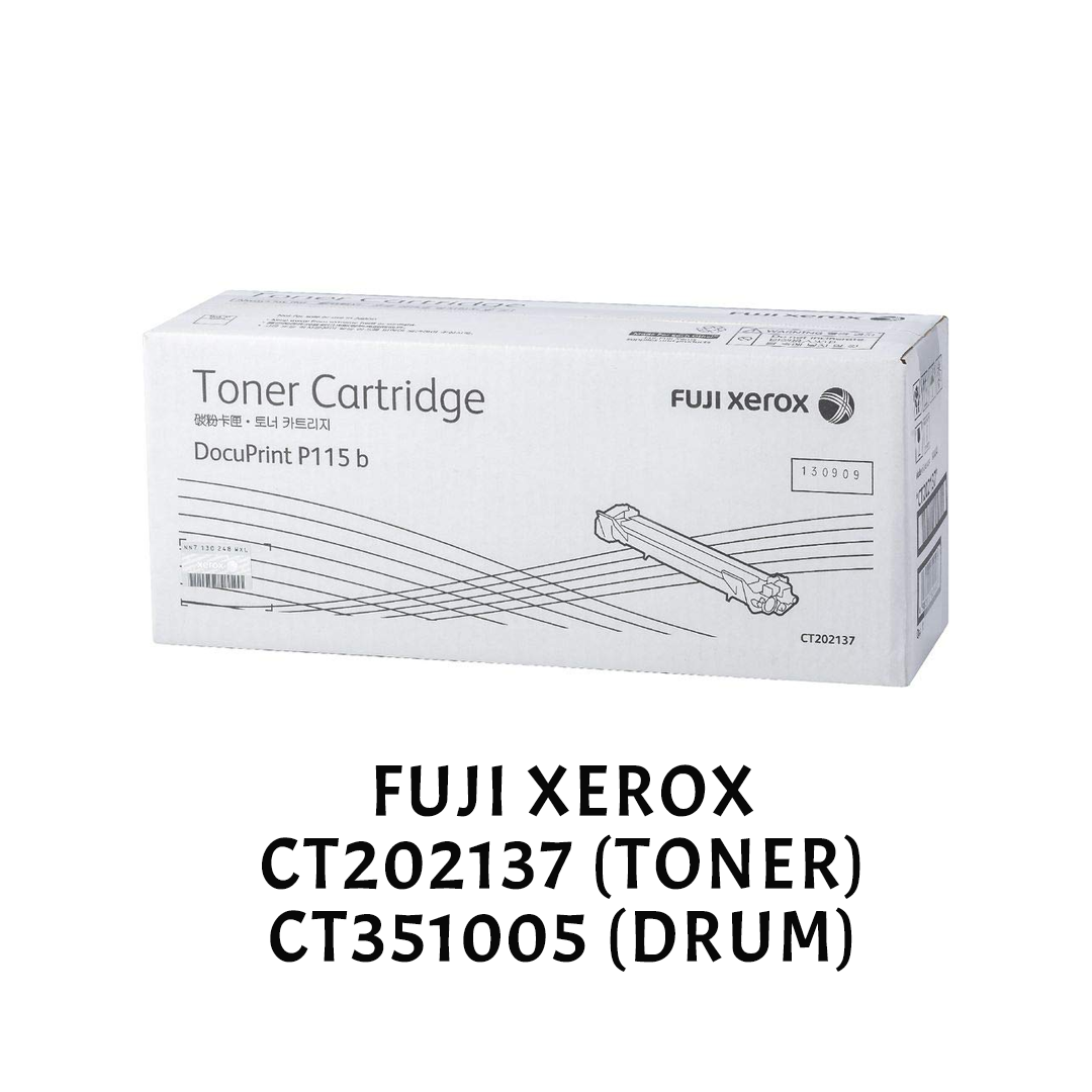 [ORIGINAL] Fujifilm Fuji Xerox DocuPrint M115 P115b Toner Cartridge CT202137 & Drum CT351005