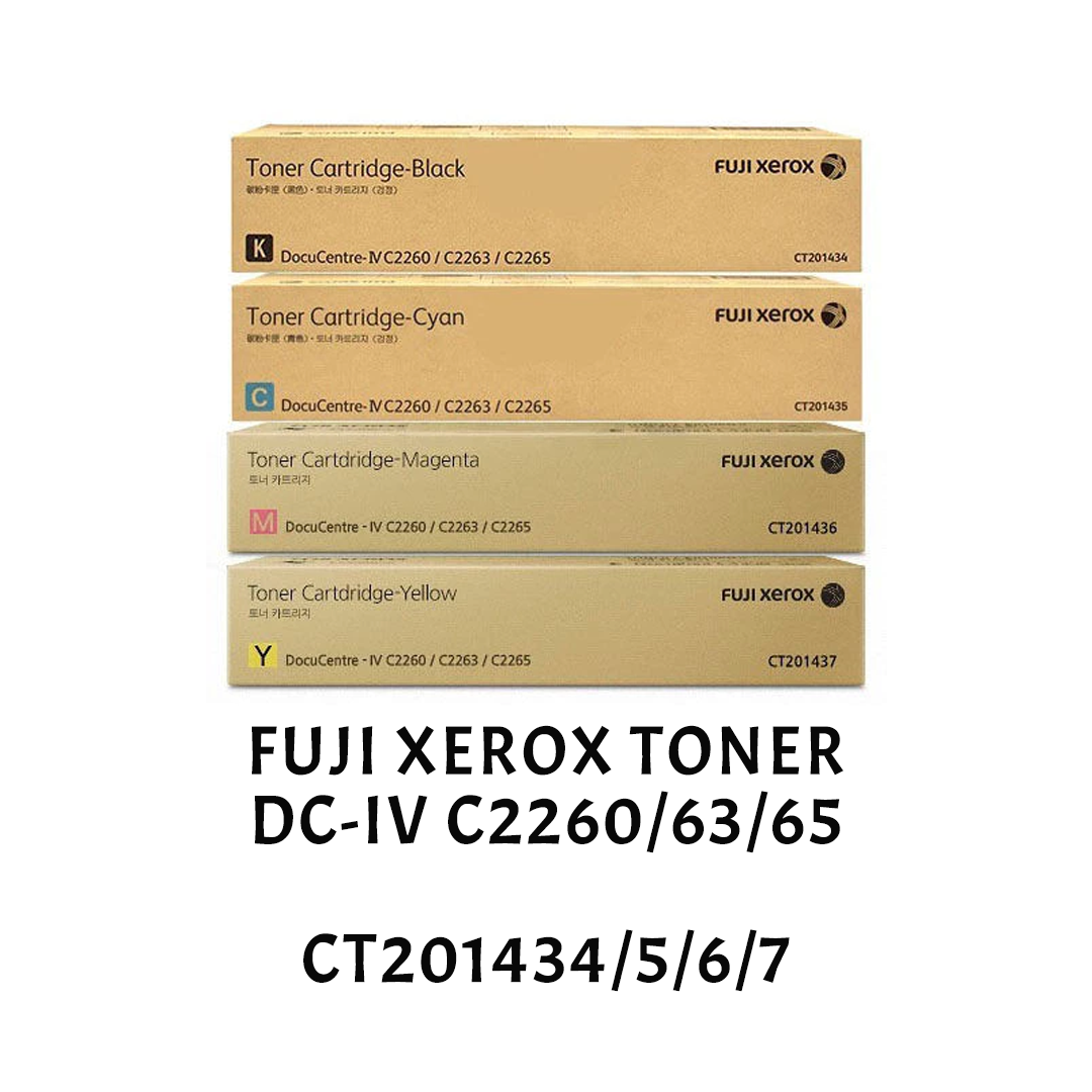 [ORIGINAL] Fuji Xerox Fujifilm DocuCentre-IV C2260/C2263/C2265 Toner Cartridge CT201434 CT201435 CT201436 CT201437