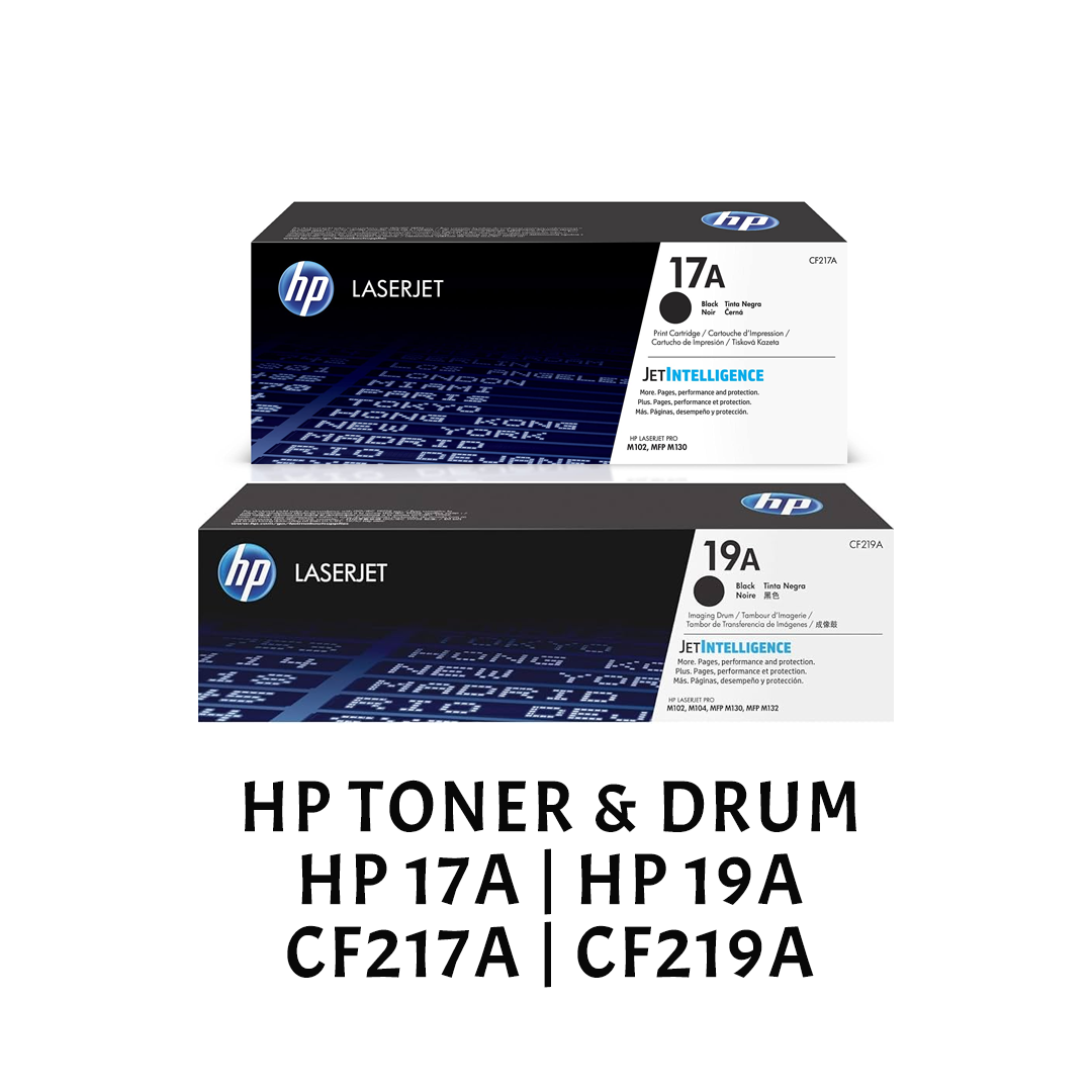 [ORIGINAL] HP Black Toner Cartridge 17A CF217A & Drum 19A CF219A