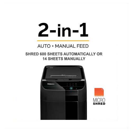 Fellowes AutoMax™ 600M Micro Cut Shredder