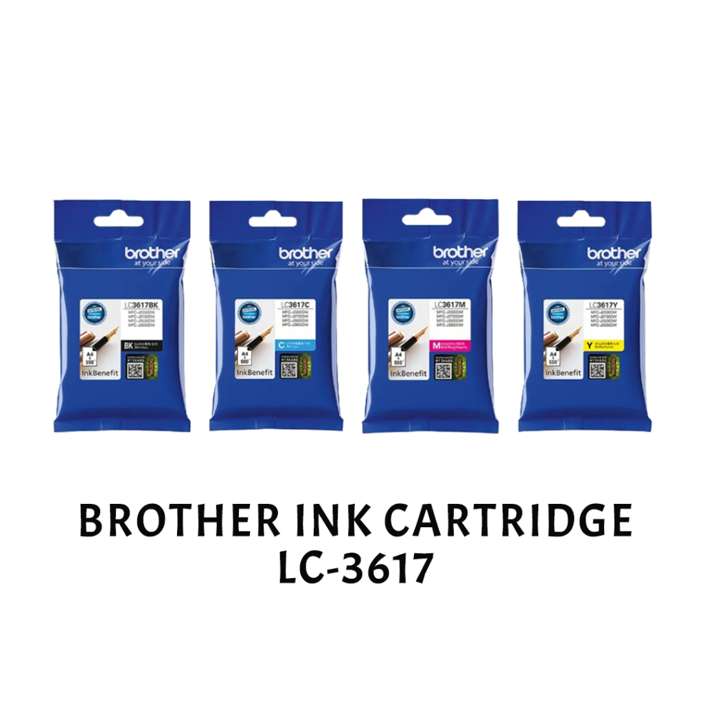 [ORIGINAL] Brother Ink Cartridge LC3617 Black Cyan Magenta Yellow
