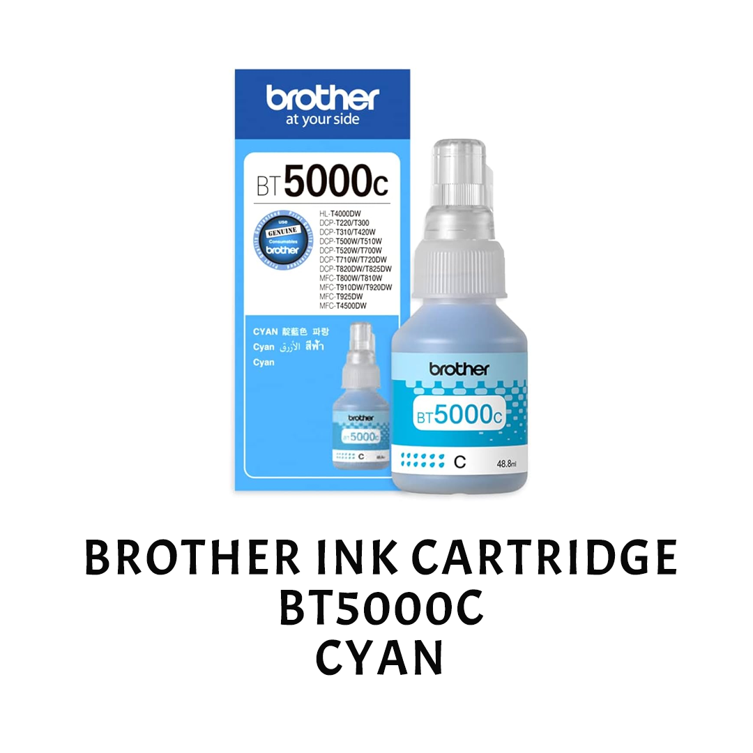 [ORIGINAL] BROTHER Ink Cartridge BTD60BK & BT5000 Cyan Magenta Yellow