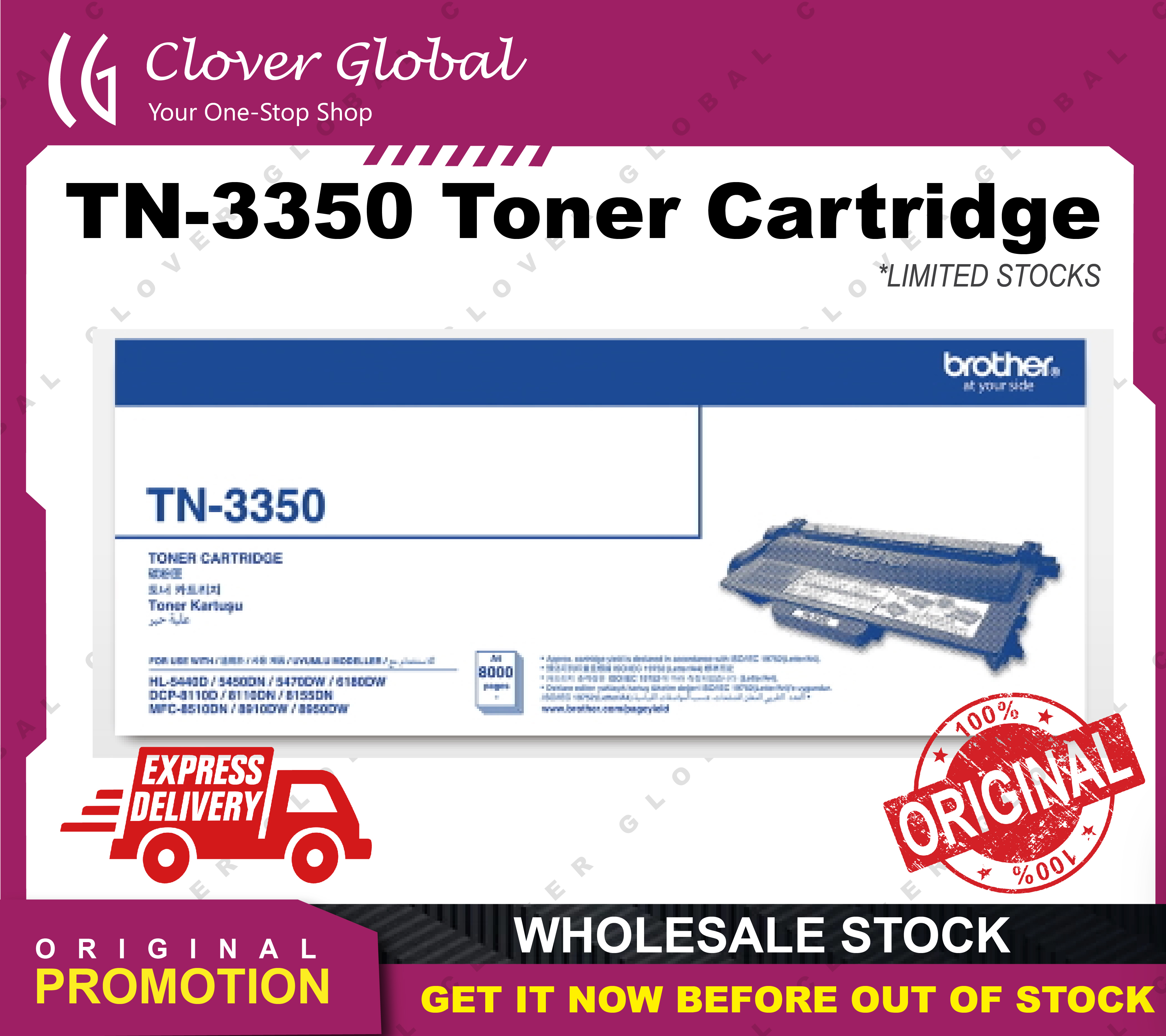 [ORIGINAL] Brother Toner Cartridge TN-3350