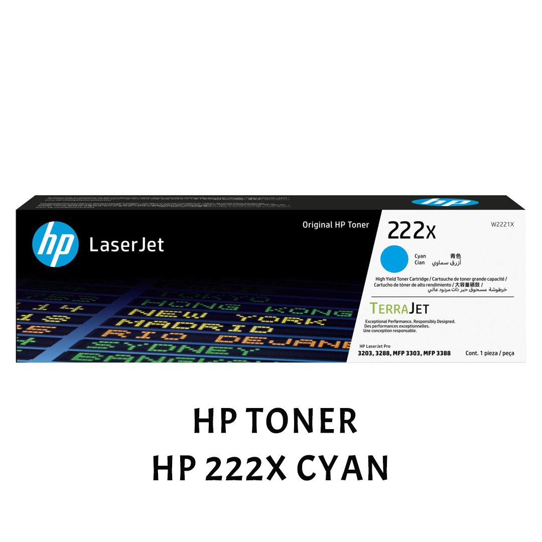 [ORIGINAL] HP Toner Cartridge 222X Black Cyan Magenta Yellow W2220X W2221X W2222X W2223X
