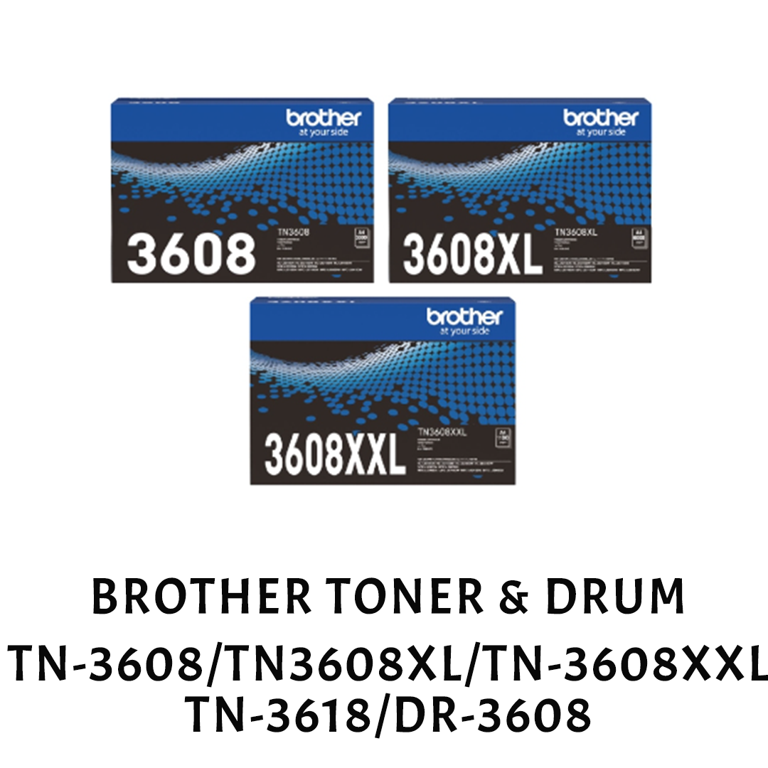 [ORIGINAL] Brother Toner TN-3608 TN3608 TN-3608XL TN3608XL TN-3608XXL TN3608XXL TN-3618 TN3618 DRUM DR-3608 DR3608