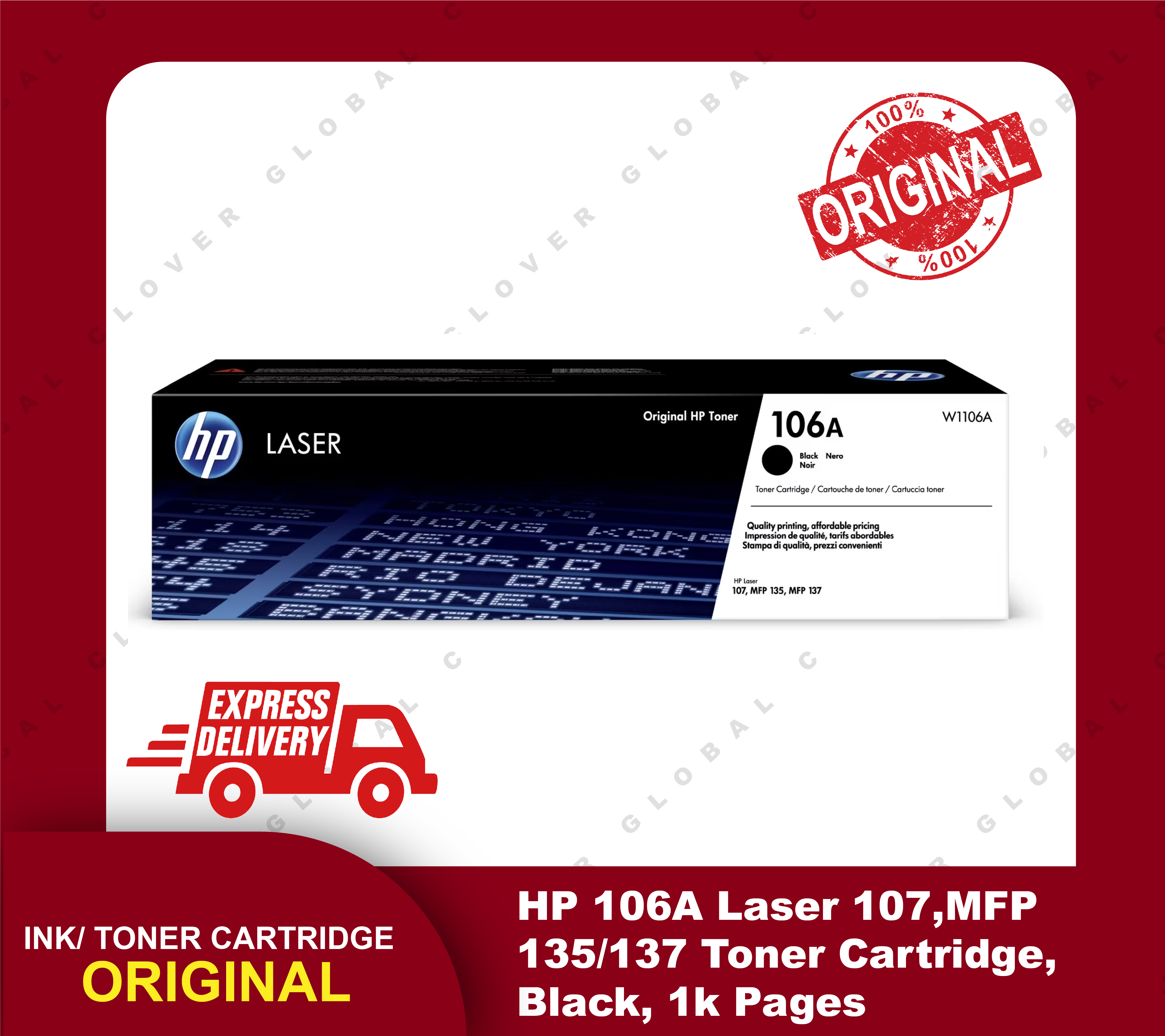 HP 106A Black Original Laser Toner Cartridge