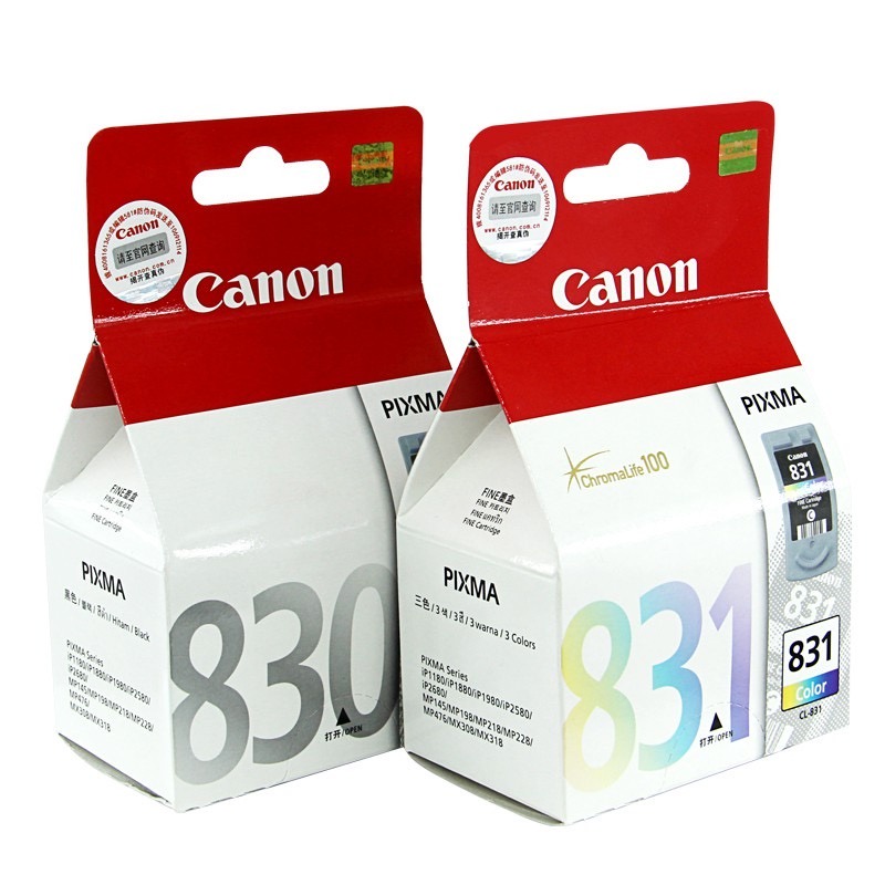 [ORIGINAL] Canon PG-830 Black & CL-831 Color Ink Cartridge 