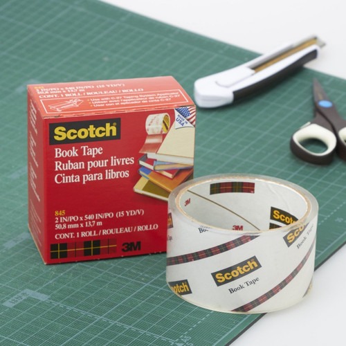 Scotch 845 Book Tape, 2 Inches x 15 Yards, Crystal Clear