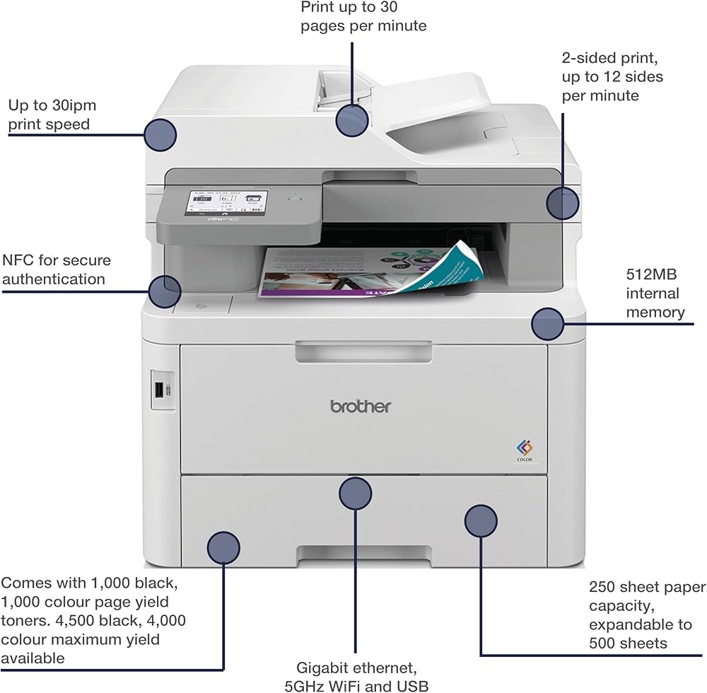 Brother MFC-L8390CDW A4 Colour Laser Multi Function Printer