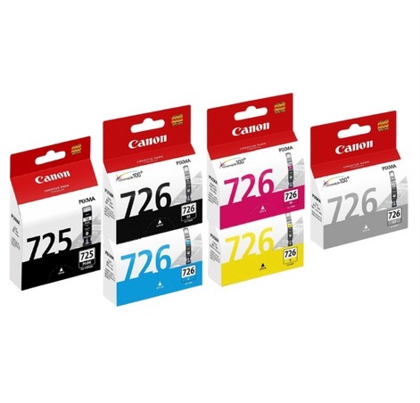 [ORIGINAL] Canon PGI-725 Black & CLI-726 Black Cyan Magenta Yellow Grey Ink Cartridge 