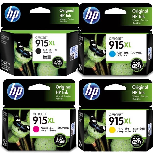 HP 915 / 915XL Black Cyan Magenta Yellow Ink Cartridge [ORIGINAL]