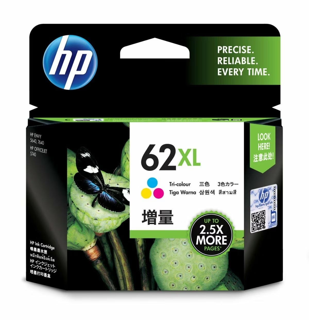 [ORIGINAL] HP Ink Cartridge HP 62/62XL BLACK TRI-COLOR C2P04AA C2P06AA C2P05AA C2P07AA