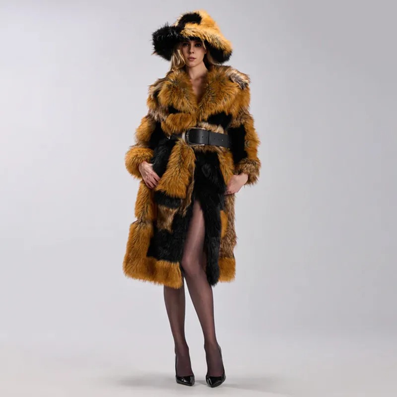 Women's Color Block Statement Outerwear Coat | FW-007