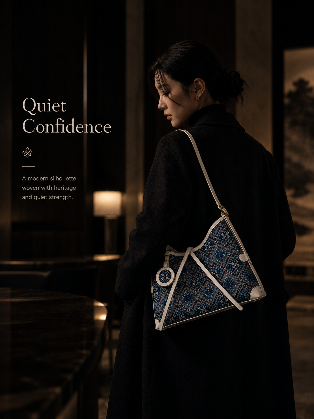 Zhuang Brocade Butterfly Hobo Bag - Handwoven Leather Shoulder Bag