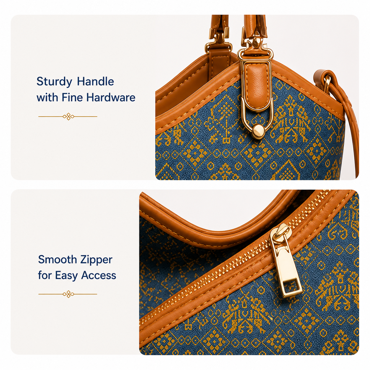 Handcrafted Zhuang Brocade Jacquard Bucket Bag | Woven Jin Studio