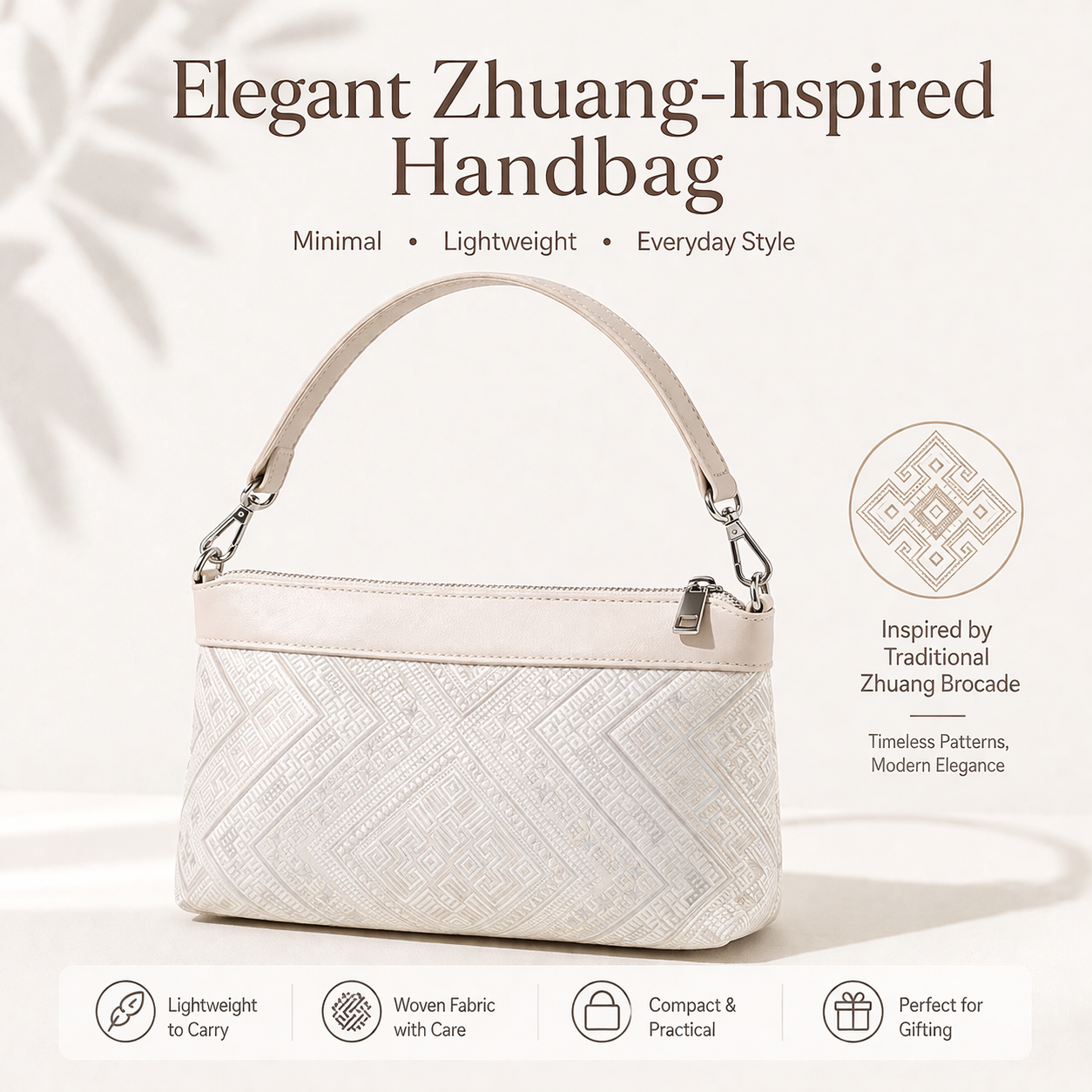 Zhuang Brocade Handbag | Ethnic Pattern Shoulder Bag