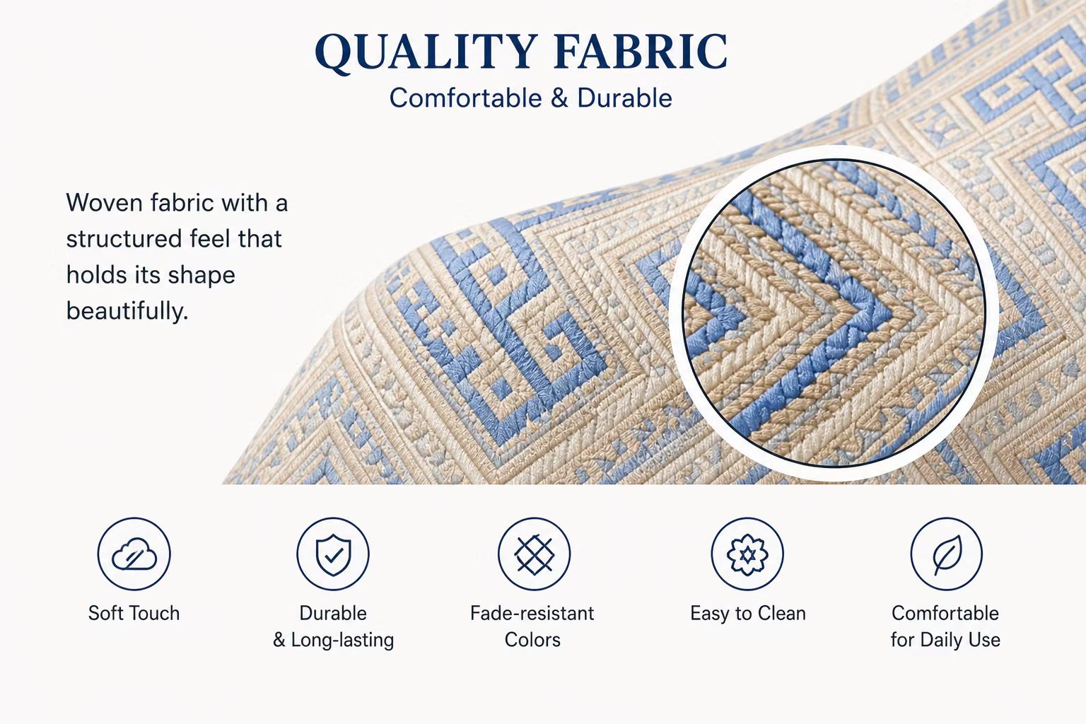 Zhuang Brocade Tote Bag - Traditional Woven Pattern, Durable Everyday Shoulder Bag