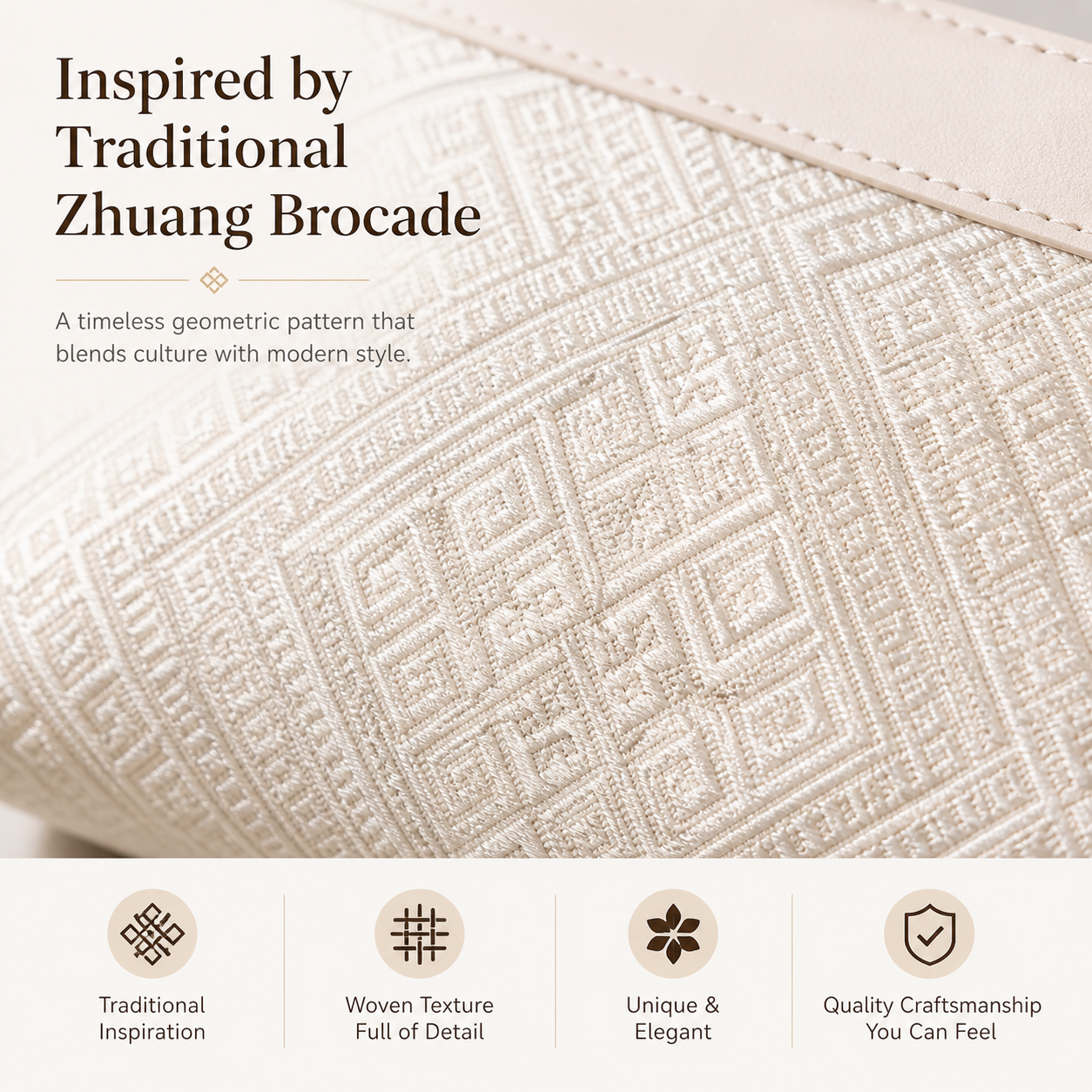 Zhuang Brocade Handbag | Ethnic Pattern Shoulder Bag