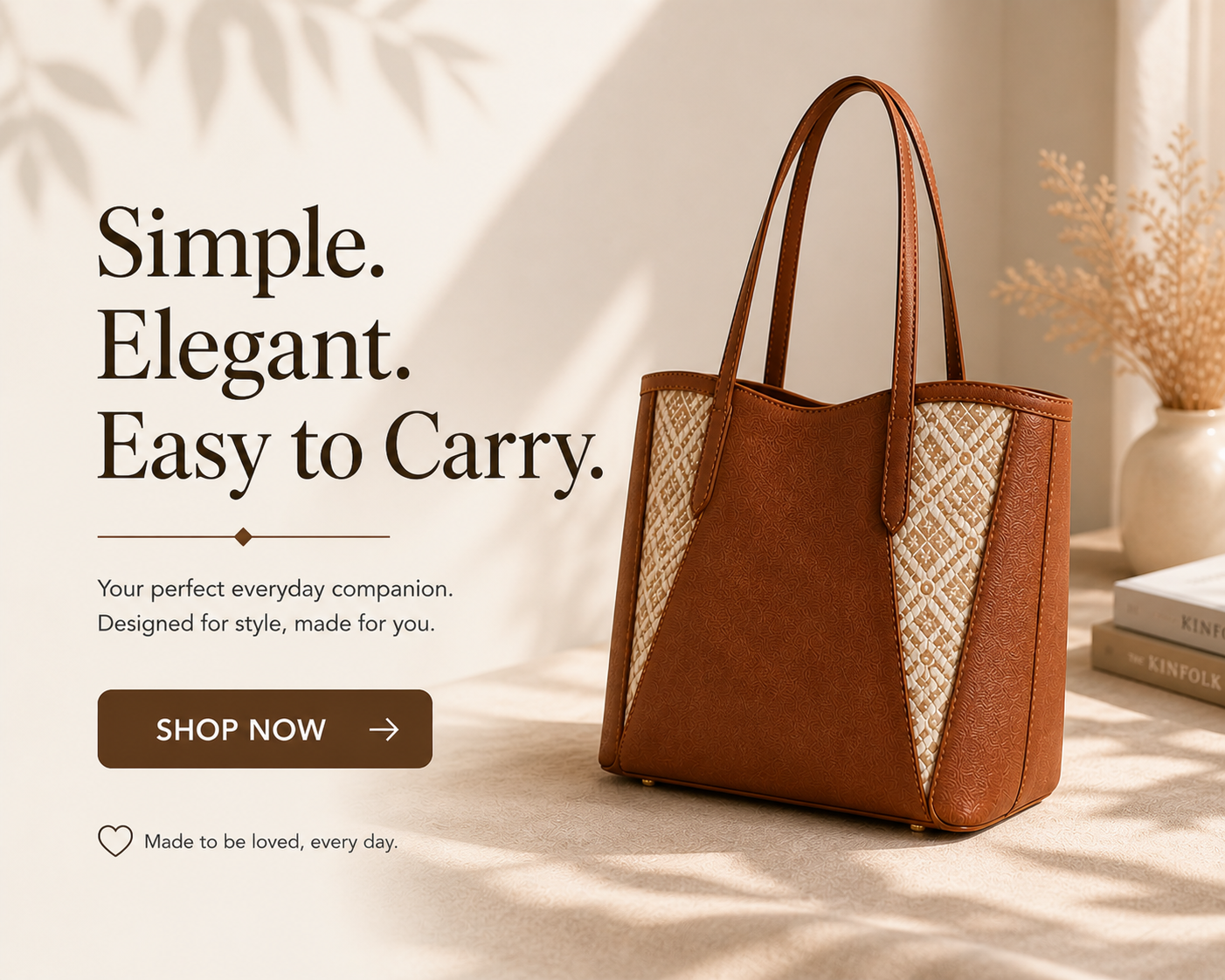 Handwoven Ethnic Brocade Tote Bag Vegan Leather Shoulder Bag