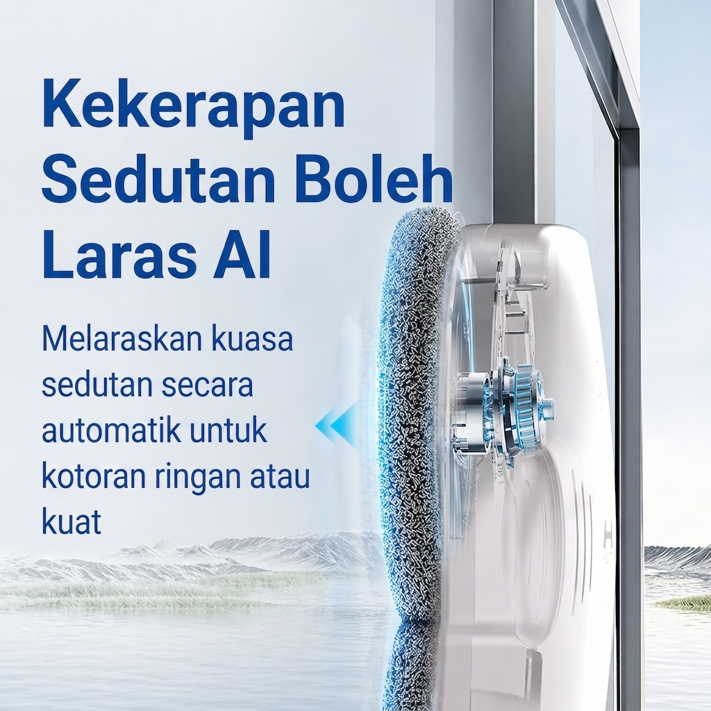 Robot pencuci tingkap | 3800Pa | Semburan automatik | Untuk kaca/cermin/jubin