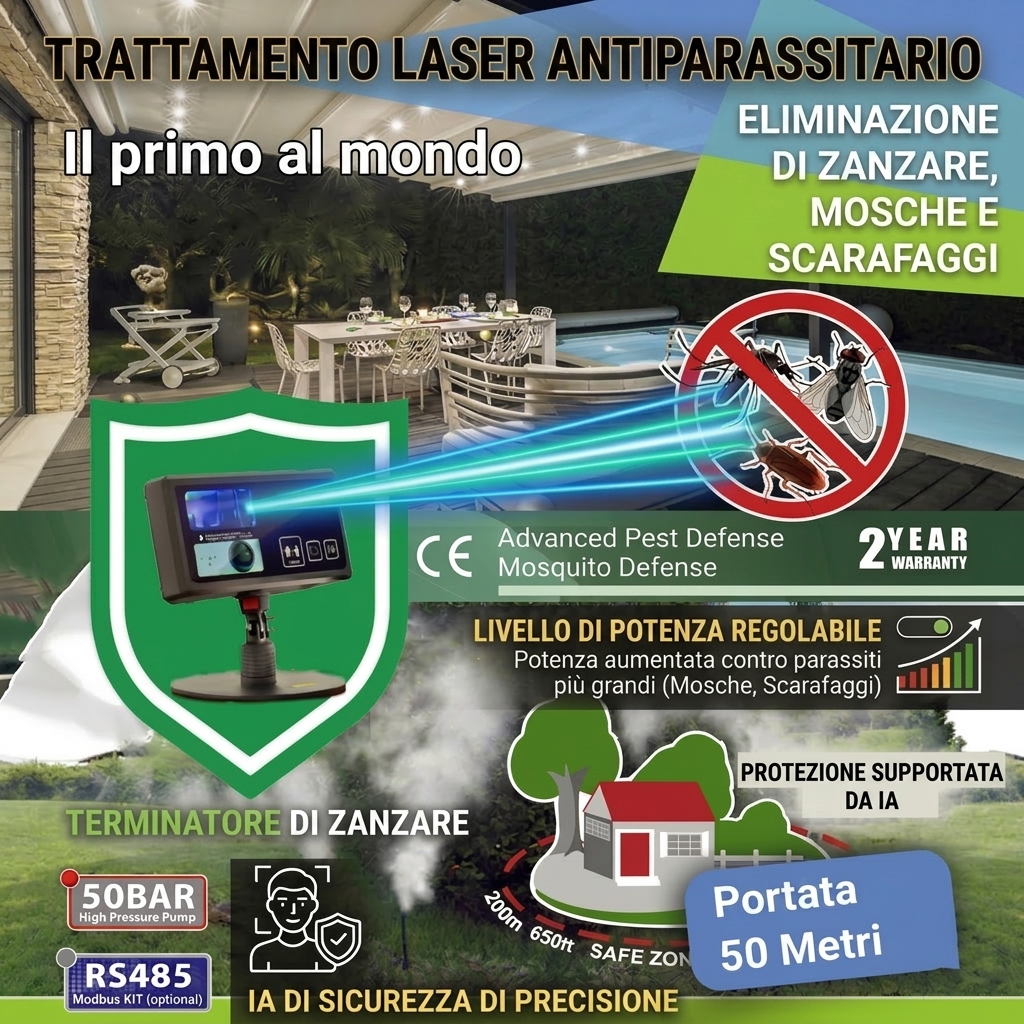 Dite addio alle punture di insetti in tutta sicurezza: Un sistema intelligente e portatile di repulsione degli insetti con tecnologia basata sull'IA per evitare gli insetti.
