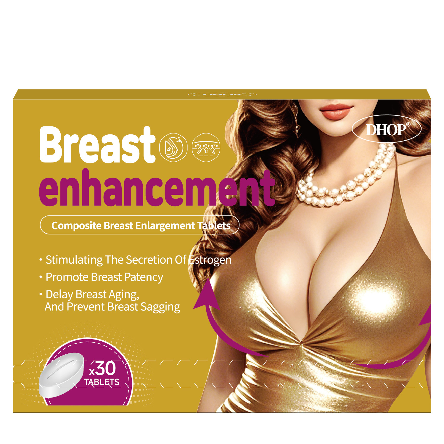 Composite Breast Enlargement Tablets – Natural Bust Enhancement & Firming Formula for Fuller, Lifted Curves