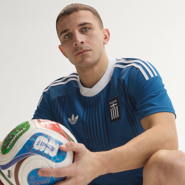 Blue Greece 26 Away Authentic Jersey