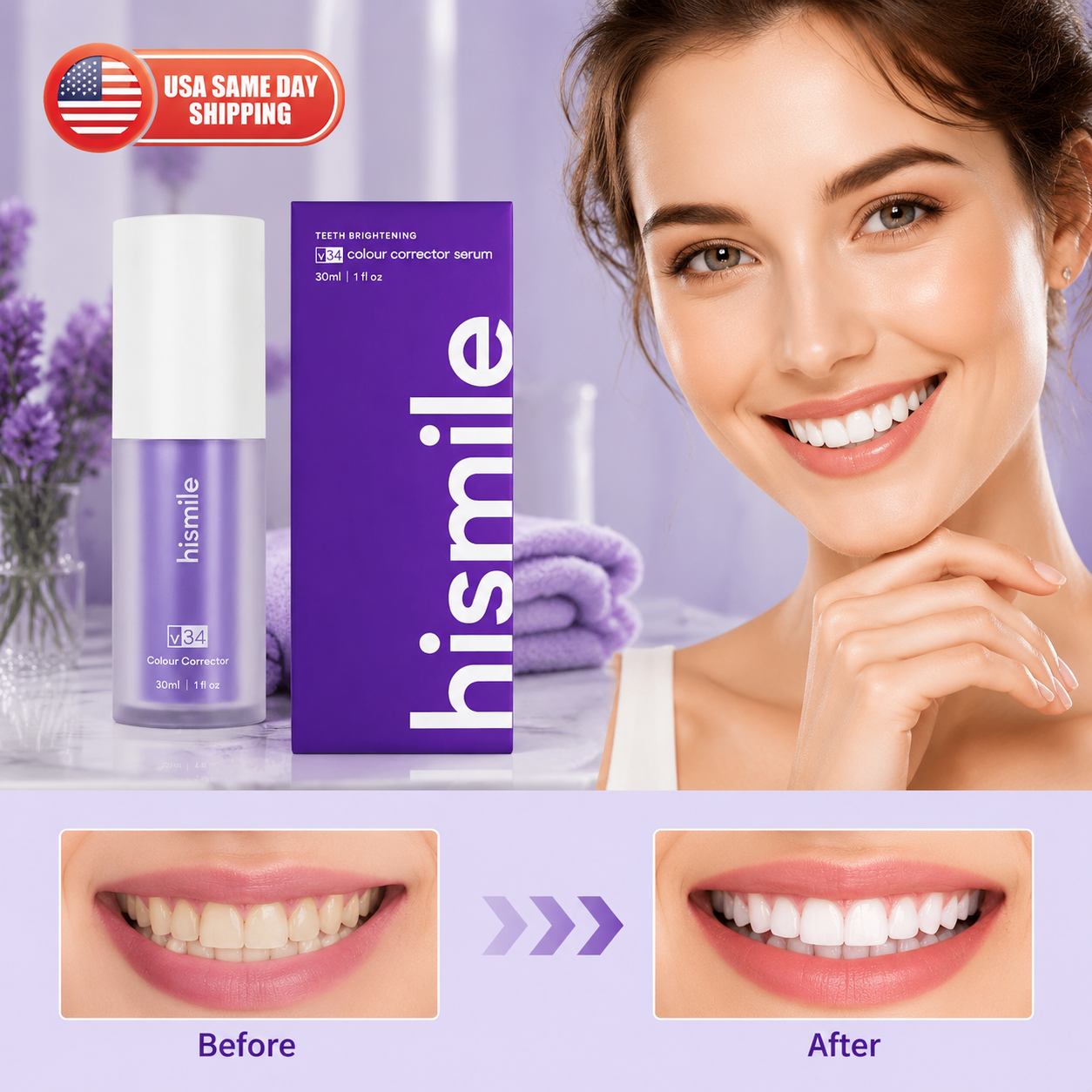 Natural Teeth Whitening Powder – Gentle Oral Care, Fresh Breath & Enamel Protection, Vegan Mineral Formula, Before & After Results, Smile Brightener