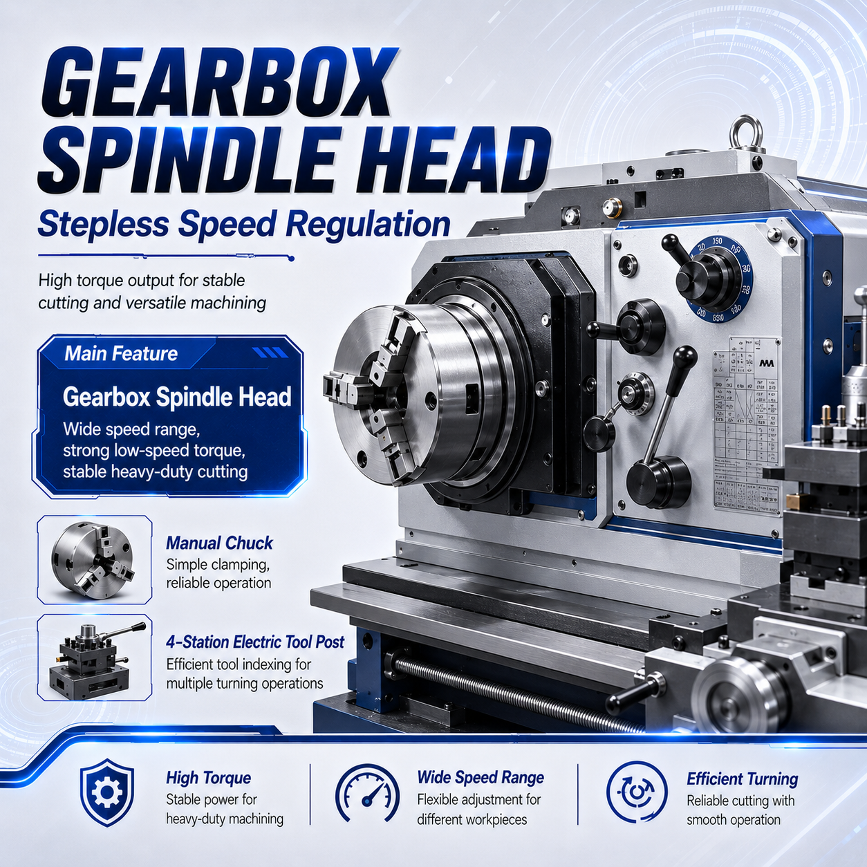 CK61100/61125-Flat Bed CNC Lathe Machine