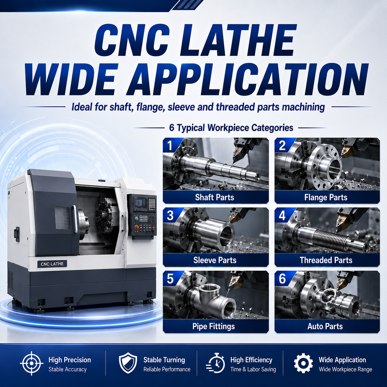 CK61100/61125-Flat Bed CNC Lathe Machine