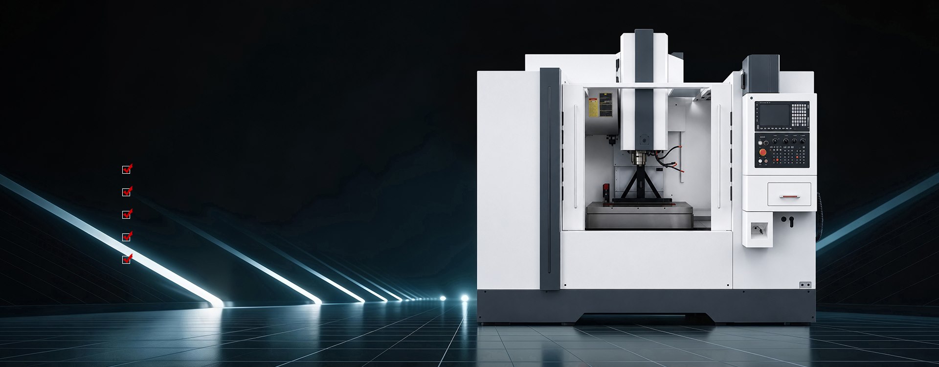 CNC machine tool product display