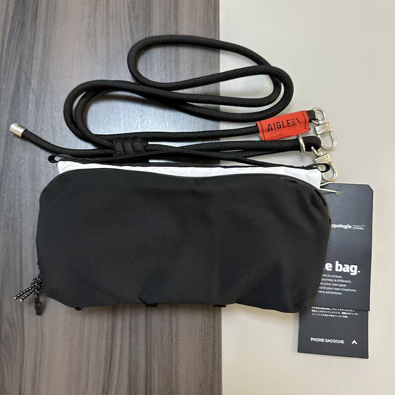 Topologie トポロジー×エイグル トリオ カラーボトル サコッシュ ミディアム  グリローズ  ショルダーバッグ ストラップ付き