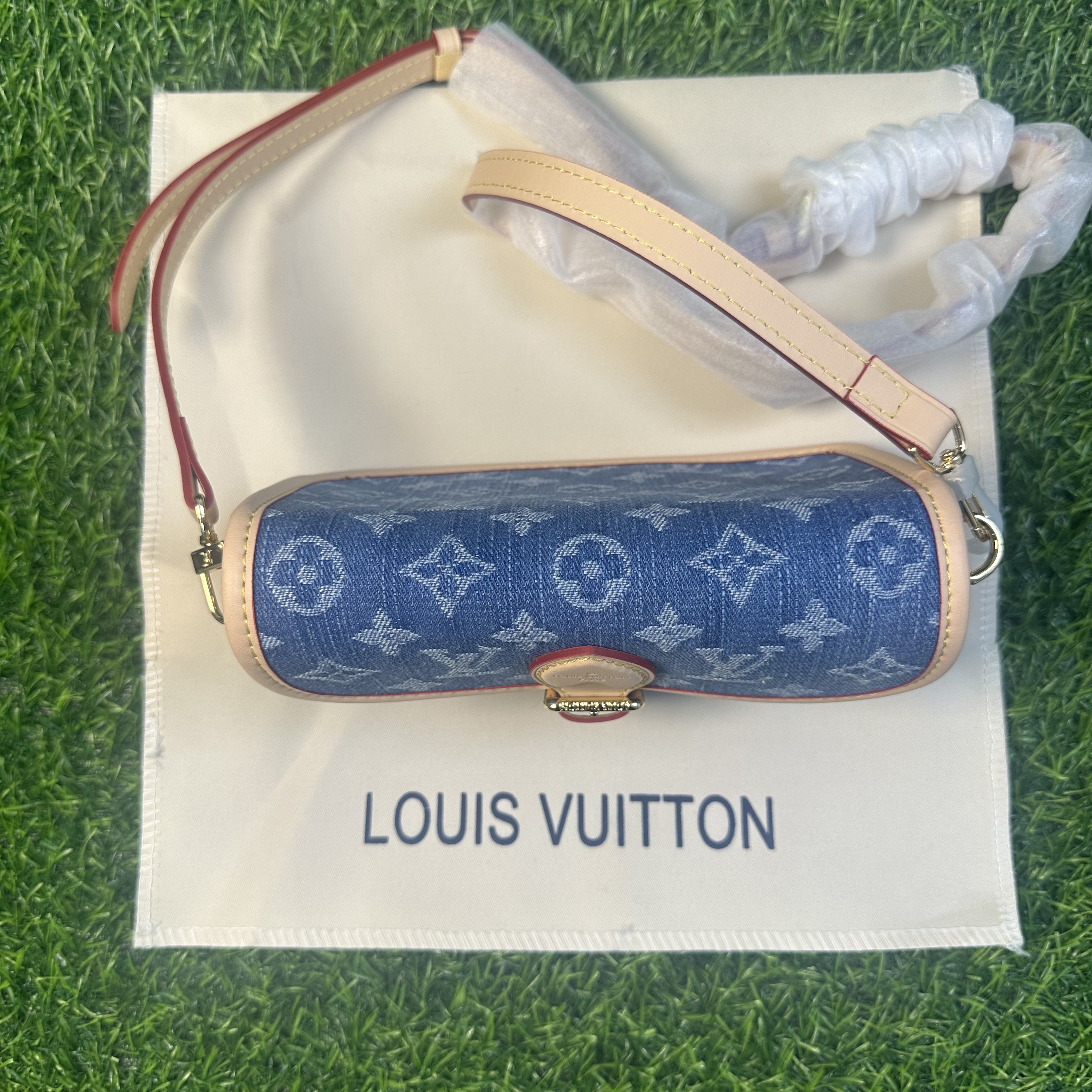 ルイヴィトン ショルダーバッグ LV 2WAYバッグ ミニバッグ LOUIS VUITTON  ハンドバッグ クロスボディバッグ ブルーデニム
