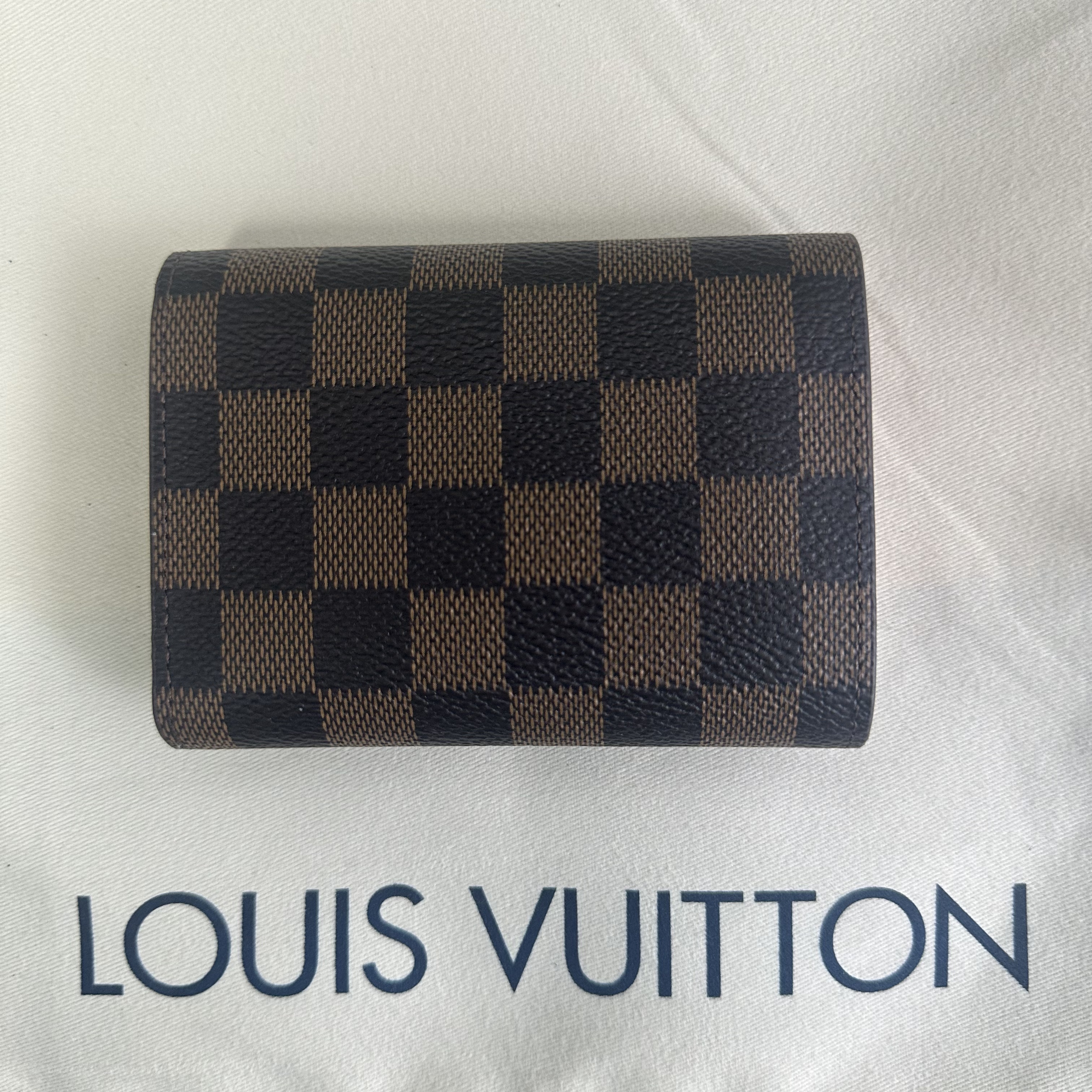 LOUIS VUITTON ルイヴィトン ダミエ 三つ折り財布 N61700 ポルトフォイユ ヴィクトリーヌ エベヌ ローズバレリーヌ